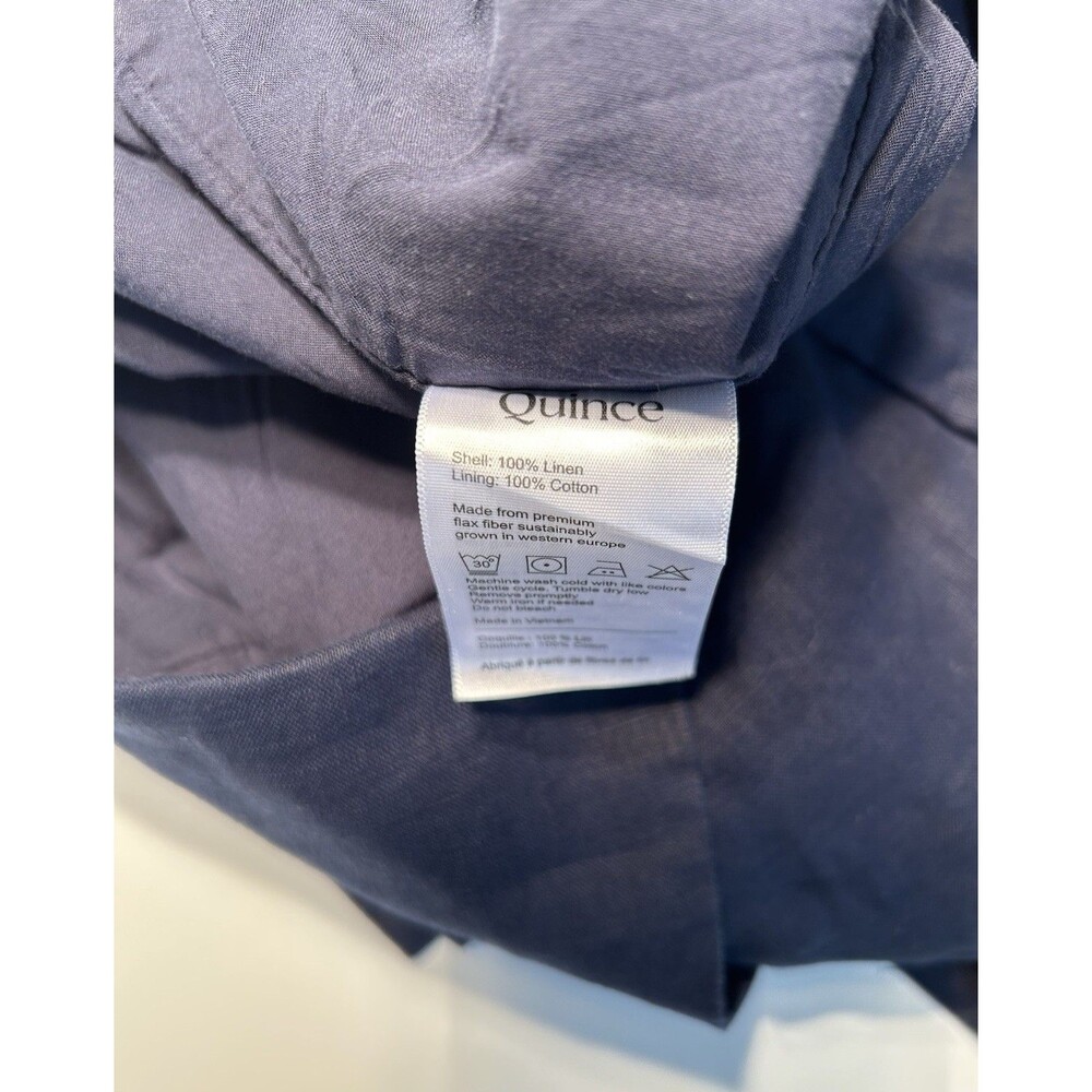 Quince Women’s Navy Blue 100% European Linen Skort Size 6 Lined 26X15 Chic - Picture 7 of 7